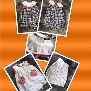 Like New 2 Samara rompers outfits Size 6-9 months